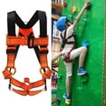 thumbnail image 3 of Arnés de escalada en roca más ancho, cinturones profesionales de cuerpo completo de iones de seguridad para ampliar el entrenamiento, escalada, adulto Negro anaranjado, 3 of 8