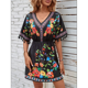 thumbnail image 4 of Vestido Bordado de Fiesta para Mujer, para Vacaciones en la Playa, Talla Grande, Corta, Estilo Bohemio de Verano con Bolsillo. Negro L, 4 of 10