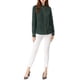 thumbnail image 2 of Camisas de botón de manga larga con estampado para mujer Inspire Chic XL Verde, 2 of 7