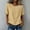 Beige, variant on YHAJDS Women's T Shirts Solid Color Round Neck Short Sleeve Chinese Button Loose Linen Cotton Top