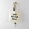thumbnail image 5 of CafePress - Her Better Half Tote Bag - Unisex Canvas Tote Bag, Beige, 1-Piece, 5 of 7