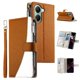 thumbnail image 2 of Funda cartera GANGXUN para Xiaomi Poco X7 Pro , cuero PU con tarjetero, cremallera, correa de mano, soporte y protección 530°, 2 of 6