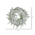 thumbnail image 2 of Vickerman 24" Artificial Snowy Cedar Wreath., 2 of 2