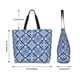 thumbnail image 5 of Balery Stylized Flowers Vintage Boho Bolsa Tote Estilo Estético con Cremalleras, Bolsa de Hombro, Bolsa de Compras Grande y Plegable, 5 of 8