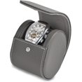 thumbnail image 2 of GFDYREE Watch Box PU Leather Travel Watch Case Single Watch Gift Box Portable Jewelry Watch Storage Roll Organizer (Grey), 2 of 6
