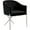 Black and Chrome, variant on Meridian Furniture Xavier 19.5"H Velvet Dining Chair in Navy