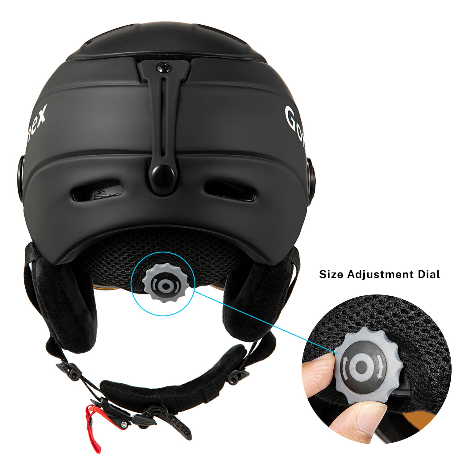 Gonex Ski Helmet with Goggles Windproof Skiing Snowboard Helmet Ski mask S-XL 