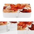 thumbnail image 4 of Maple Leaves Portable PU Leather Travel Jewelry Display Case Organizer Box, 4 of 6