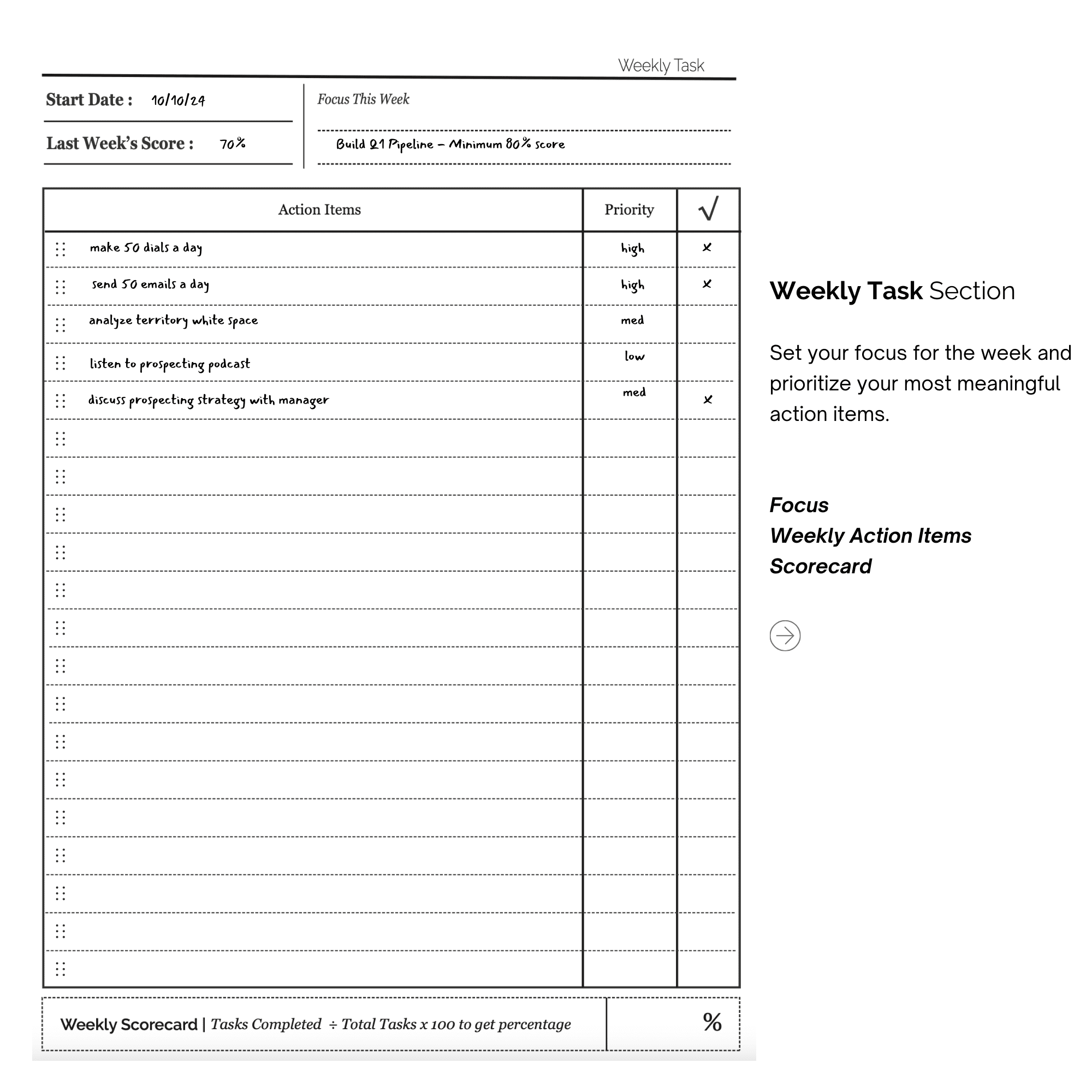 Business Task Manager - Spiral Notebook -  Planner for Daily, Weekly, Work Tasks and Projects - B5