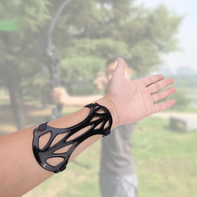 Black/ Red/ Blue 5.9 X 3.1inch With Adjustable Straps Archery Arm Protector, Archery Arm Band, For Arm Protection Archery Bow Arm Band