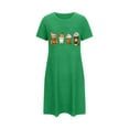 thumbnail image 5 of Sakmal Pajama Dress for Women Cute Halloween Sleep Dress Green Short Sleeve Nightgowns for Women, 5 of 5