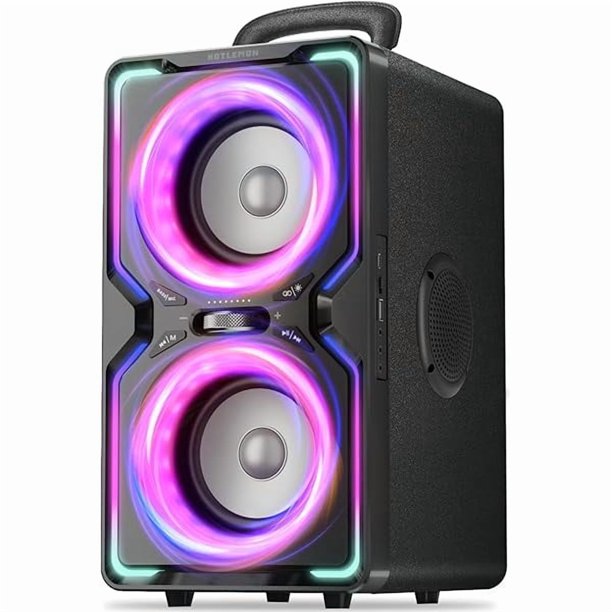 wonima11 Large Bluetooth Speaker: 240W Peak Powerful Loud Sound with Deep Bass, 15H Playtime, Fast Charge, TWS, Portable Wireless Speakers for Outdoor, Party, Beach, Backyard, Home, Outside (Black)