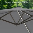 thumbnail image 4 of Alpha Joy 13ft Large Double-Sided Outdoor Patio Umbrella with Colorful Solar Lights, Smoky Gray, 4 of 7