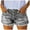 Gray, variant on Jean Shorts for Women Spring/Summer Wash Vintage Worn High Waist Beaded Edge Denim Black