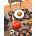 thumbnail image 6 of Halloween Placemats Set of 6 Grimace Pumpkin Place Mats Fall Placemat Orange Maple Leaves Cobwebs Table Mats for Dining Kitchen Table Holiday Dinner Party Home Decorations 13x19 Inch, 6 of 8
