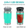 thumbnail image 4 of 4 in 1 Travel Mug and Can Insulator for 14oz Can and Beer Bottle Stainless steel Vacuum Insulated Cup and Thermocooler (Light Blue), 4 of 7