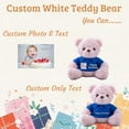 thumbnail image 2 of Teddy Bear Personalized Plush Toys, Customized Gifts Stuffed Bear with Text+Photo as Gift on Christmas Birthday (10 IN-Text+Photo), 2 of 6