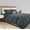 Grey, variant on White Classic Luxury Collection 3-Piece Microfiber Zippered Duvet Cover Set, Sage Green, Queen, 90 x 90