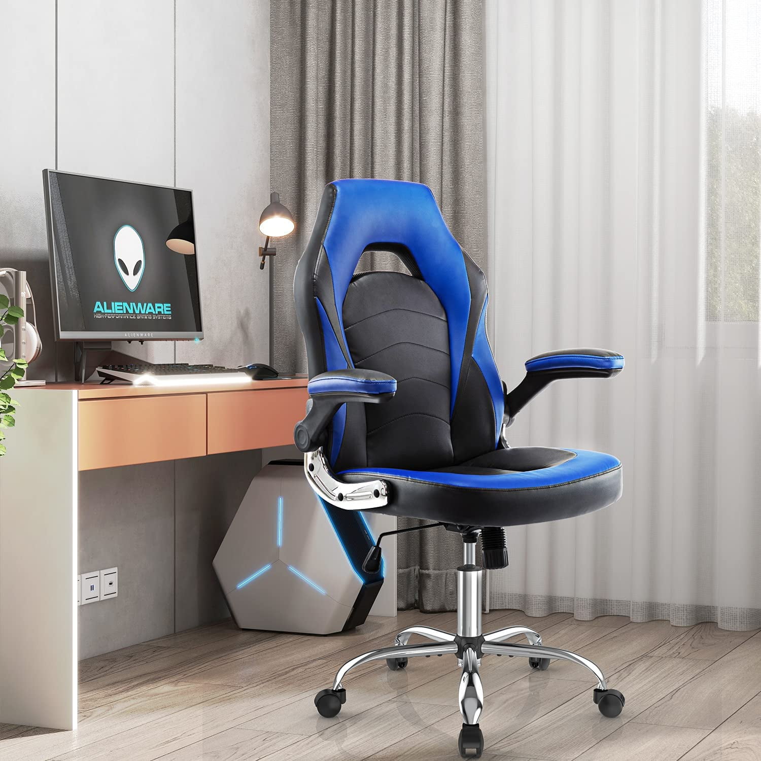 Buy Yoyomax Gaming Chair, Racing Style Bonded Leather Gaming Chair for ...