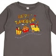 thumbnail image 4 of Inktastic Happy Thanksgiving Turkey Train with Food Boys or Girls Long Sleeve Toddler T-Shirt, 4 of 5