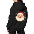 thumbnail image 6 of Ladies' Christmas Printed Zipper Long Sleeved Pocket Drawstring Casual Hooded Sweatshirt, 6 of 8