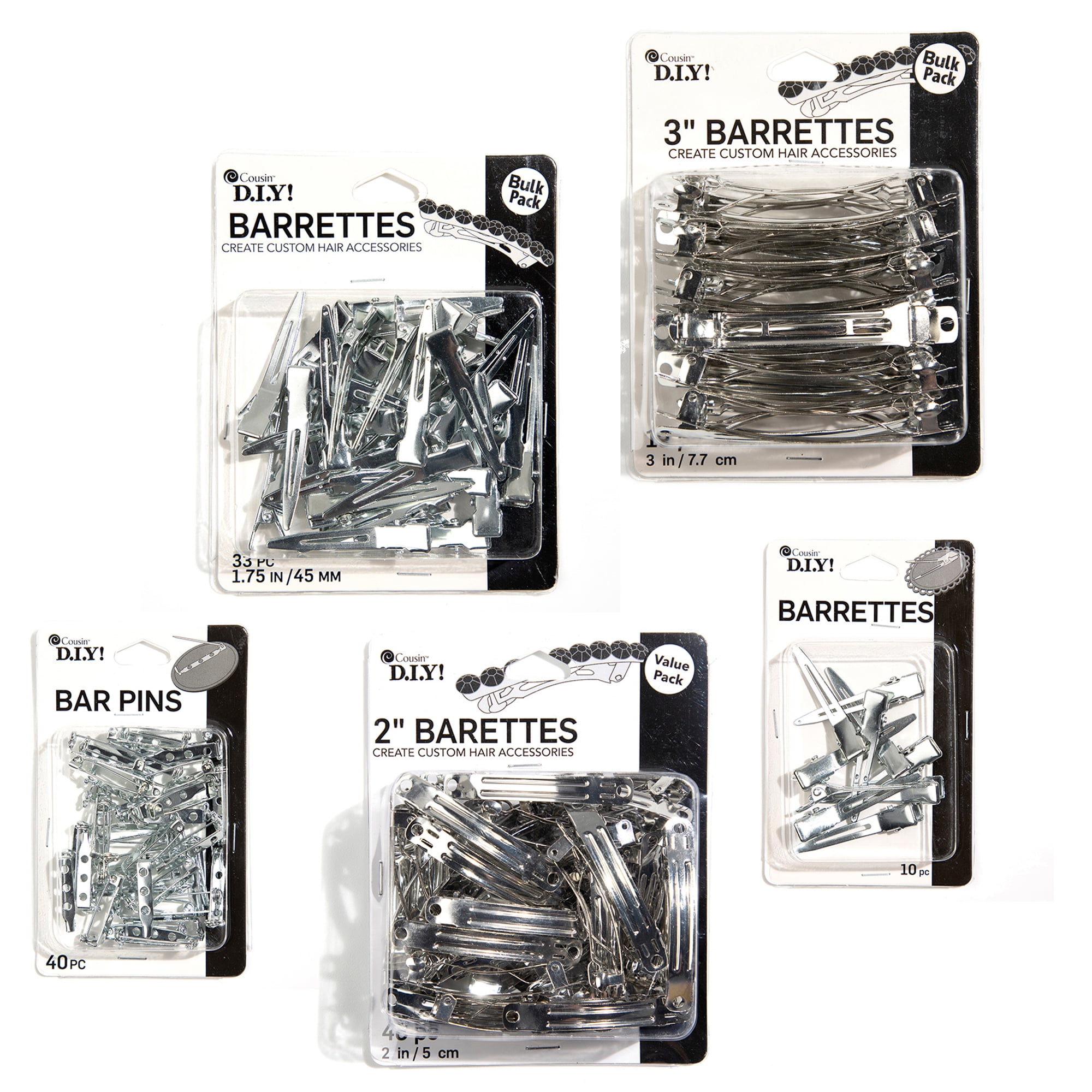 Cousin DIY Bulk Hair Barrettes and Bar Pins Assortment Bundle