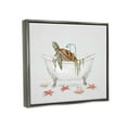 thumbnail image 3 of Stupell Industries Turtle Bathtub Sea Life Seaweed Animals & Insects Painting Gray Floater Framed Art Print Wall Art, 3 of 6
