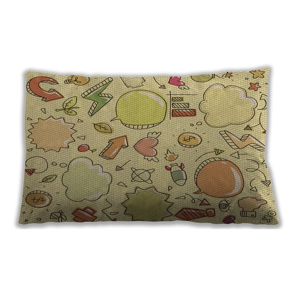 Ahgly Company Outdoor Rectangular Contemporary Lumbar Throw Pillow, 13 inch by 19 inch
