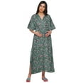 thumbnail image 1 of Moomaya Robe Kaftan d'Été pour Femmes en Coton à Boutons, Manches Kimono, Maternité, 1 of 5
