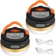 thumbnail image 1 of Linterna de camping [paquete de 2] con batería recargable, resistente al agua, base magnética, 3 modos de iluminación y cable USB para camping, trabajo, caza, pesca y senderismo [Clase energética A+], 1 of 4