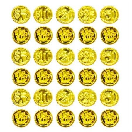 

NUOLUX 48Pcs Interesting Pirate Element Coins Gathering Gaming Props Household Coin Toys