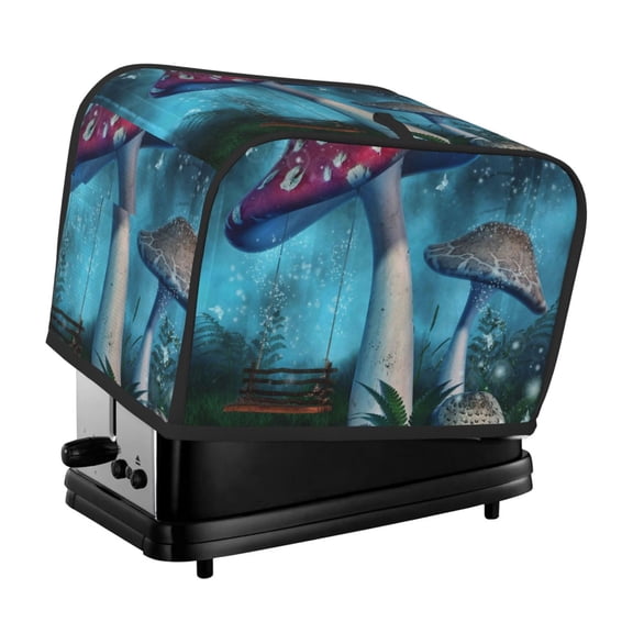 Vsdgher Fantasy Mushrooms 2 Slice Toaster Cover, Appliance Covers Toaster Cover Fits for Most Standard 2 slice Toasters