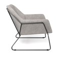 thumbnail image 3 of Pemberly Row Fabric Accent Chair with Black Powder Coated Sled Base in Beige, 3 of 6