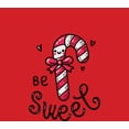 thumbnail image 4 of Be Sweet Candy Cane Youth Red Crew Neck Short Sleeve Tee-XS, 4 of 4