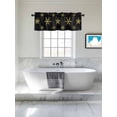 thumbnail image 4 of Yellow Christmas Snowflakes Valances for Windows, Winter Snow Abstract Black Light Filtering Window Treatment Valances, Rod Pocket Small Curtains for Kitchen/Bathroom, 42"x18", 4 of 9