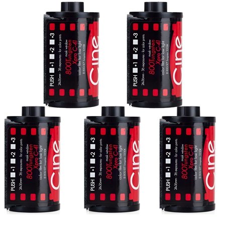 800T Tungsten XPro 800 ISO 36 Exp. 35mm Color Negative Film (5 Rolls)