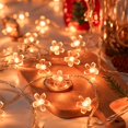 thumbnail image 3 of Guirnalda de luces JACUXLSS con forma de flor, 33 pies, 100 LED, color blanco cálido, 3 of 9