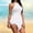 White, variant on Babysbule Women Shorts Clearance Women O-Neck Zippe Solid Irregular Sleeveless Jumpsuit Shorts Romper Bodysuit
