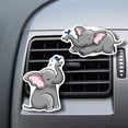 thumbnail image 5 of WIRESTER Car Air Freshener Fragrance Vent Clip Interior Decoration for Cars with Lemon Scented Pad - Elephant Birdy Lying, 5 of 7