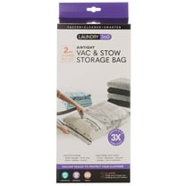 Laundry 360 X-Large Vacuum Storage Bags, Plastic, Closet Organizer, Clear, 2 Count