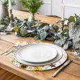 thumbnail image 2 of Sunflowers Dog Round 15 Inch Placemats Set of 6, Spring Watercolor Floral Stars Colorful Plaid HeatResistant Non Slip Place Mats for Dining Table, Wipeable Braided Kitchen Table Mats for Housewarming, 2 of 9