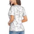 thumbnail image 3 of Vsdgher Rabbit Eating Women Shirts V Neck Short Sleeve Tops T-Shirt Basic Tees, S to 3XLMedium, 3 of 5