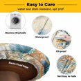 thumbnail image 3 of Elastic Fitted Round Tablecloth, Vintage Beige Coastal Waterproof Stretch Table Cover for 55"-60" Tables, Summer Beach Starfish Shell Coral Nautical Washable Outdoor Tablecloths for Patio, Picnic, 3 of 9