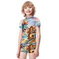 thumbnail image 2 of Tom And Jerry Boys 2-Piece Swimsuit Set, Short Sleeve Rash Guard & Swim Trunks, 2 of 7