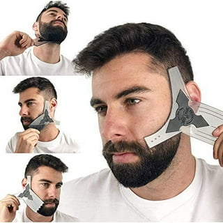 The Cut Buddy - Multiple Curve Beard Shaping Tool and Haircut Guide  Template - Clear Color - Tracer Pencil Included 