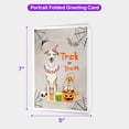 thumbnail image 5 of Trick or Treat Whippet Funny Mummy Cosplay Pumpkin Candy Basket 5x7in Folded Greeting Card Dog Lover Single Note Card with Envelope - 12016, 5 of 5