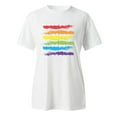 thumbnail image 5 of Women Crew Neck Letter Printed Short Sleeve O Neck T Shirt Top, 5 of 5