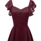 thumbnail image 3 of XXL 1 Uds. Vestido corto de encaje Floral para dama de honor, vestido de fiesta de cóctel, 3 of 3