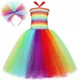 thumbnail image 4 of Disfraz de hada para fiesta de cumpleaños de niñas, vestido de tutú arcoíris con alas de mariposa, ropa de disfraz de hada para carnaval de Halloween para niños, 4 of 5