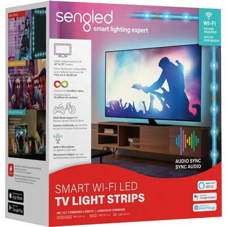 Sengled - Smart Wi-Fi LED TV Lightstrip (4M) - Multicolor